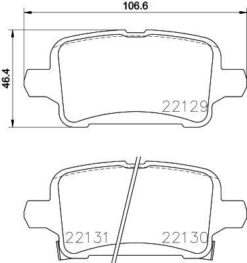 Arka Fren Balatası Opel Astra K 1.0-1.4-1.4t-1.6t-1.6 Cdtı 16 22 106.5x46.3x16.6 - 1684934880-39037199-95526568