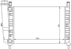 Radyatör Uno 70 1.4 İe-1.5 İe Mek 520x322x23 - 46551218-7739955