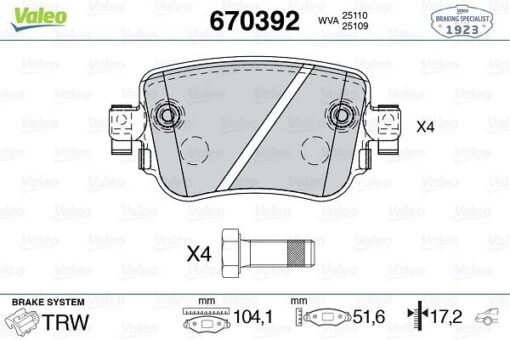 Arka Balata Vw Caddy Iv 2.0tdı 15 Cuuf-dfsf 104.1x17.2x51.6 - 8U0698451F-5Q0698451F-5Q0698451B