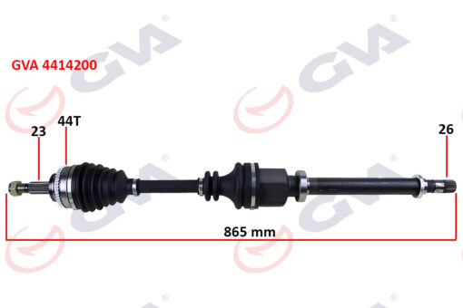 Komple Aks Sağ Clıo Symbol Thalıa 1.5 Dci 08- Abs Li 44diş 865mm - 8201187708-8200749390