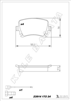 Arka Balata Passat-cc-caddy-golf5-golf6-jetta-a3-a6-leon-octavıa-superb 04 Gdb1622 - 3C0698451D-1K0698451G-4F0698451D