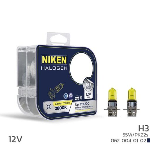 Nıken 12v H3 55w Sarı Işık Ampul Pk22s 2800k - UNIVERSAL