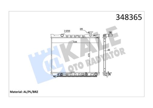 Radyatör Sorento I Al/pl/brz - 253103E730-253103E740