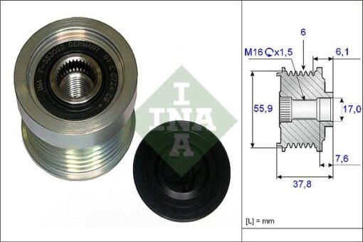 Alternatör Rulmanı Volvo C70 98-05 S40 2.4 04 S60 01 S80 98-06 S70 V70 Xc70 Xc90 535001910 - 30737517-8676497-9459747