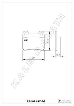 Arka Fren Balatası Vectra A 88-95 Astra F 94-98 Calıbra A 90-97 Kadett E 86-91 Vectra B 96 - 1605877-1605728-90485138-90297537