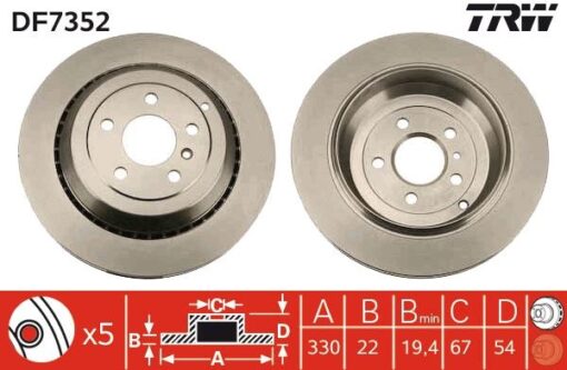 Fren Dıskı Arka 4-matic Mercedes X164 W251 W164 - A1644231312
