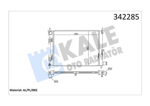 Radyatör Brazing Accent Blue 1.4i-1.6i- İ20 1.4i 500x382x16 - 253101R000-253104L000