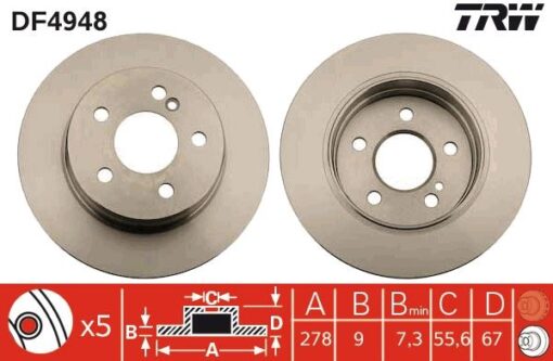 Fren Dıskı Arka Mercedes C-class W204 S204 C204 - A2044230512
