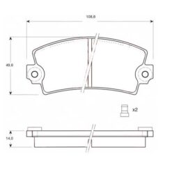Ön Balata Fişli R12 C15 Vısa 82-91 - 7702127301-7701201470-7701203068