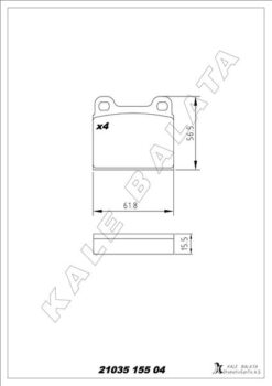 Fren Balatası Arka Mercedes W126 C126 W116 C107 - A0014200620
