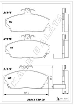 Ön Fren Balata Honda Cıvıc 1.6l D16 Vtec Vtı 01-05 / 1.6l D16a Euro 96-99 - 45022S6DE51-45022S74E10-45022ST3E30