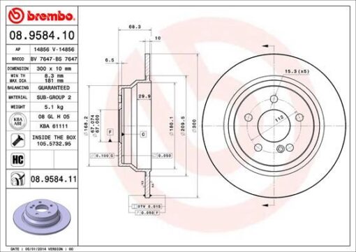 Fren Dıskı Arka Mercedes W211 S211 C218 W212 S212 - A0004231012