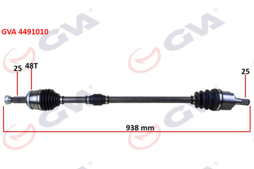 Komple Aks Sağ Hyundaı Accent Blue 1.4l 1.6l G4fa G4lc G4fc Benzinli 10- Abs Li 25x25 - Abs 48 Diş Komple Boy 927mm - 495011R000-495011R500-495011R505