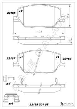 Ön Fren Balatası Fıat 500x 14 Jeep Renegade 14 Compass 20 1.3d Mtj 1.3tb 1.4 1.6d Mtj 1.6e-torq 2.0d Mtj - 77367214-77367936-77368577