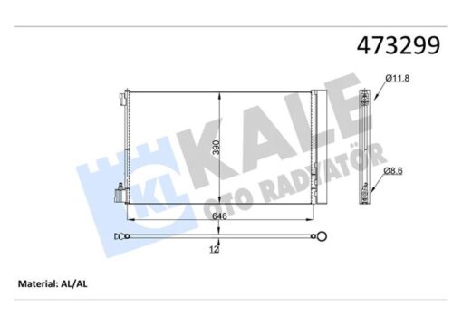 Kondenser Opel Insıgnıa-chevrolet Malıbu-saab 9-5 1.6ı 2.0cdtı 08 Kurutucu İle Brazıng Al-al 647 X382x12 Klima Radyatörü - 1850134-13330217-1850 377