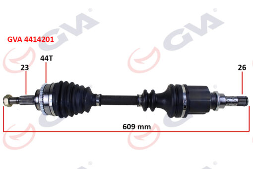 Komple Aks Sol Clıo Symbol Thalıa 1.5 Dci 08- Abs Li 44diş 609mm - 7711368677-8200543868