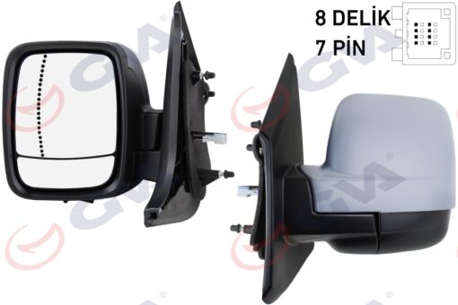 Dış Dikiz Aynası Sol Trafıc-vivaro 14 Elektrikli Isıtmalı Astarlı Asferik 5 Fiş Vm-976ehpal - 963666705R-963025418R-4422997