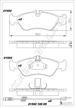 Fren Balatası Arka Mercedes Sprınter B901 B904 . Vw Lt 28-35-46 - A0024204020-2D0698451