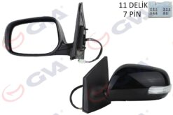 Dış Dikiz Aynası Sol Corolla 10 Elektrikli Isıtmalı Katlanır Sinyalli Astarlı Asferik 7 Fiş Vm-6264nebal - 8794012G90