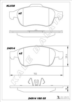 Ön Fren Balatası Megane Iıı 09 Scenıc Iıı 09 Fluence 10 Duster 10 Lodgy 12 Captur I 13 1.5 Dcı 1.6 16v - 410A12582R-410600379R-410605961R