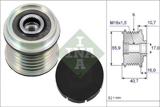 Alternatör Kasnağı Rulmanlı Clıo Iı-kng-mgn-scenıc 1.9dcı-1.9dtı-lgn Iı 1.8 16v-2.0 16v F9q - 7701055871-7701477502-7701207807