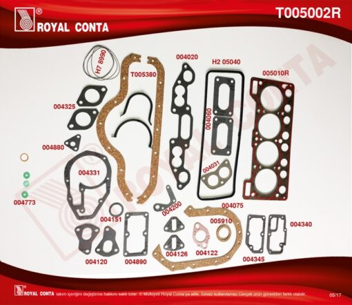 Motor Takım Conta Süper Keçesiz R12 1400