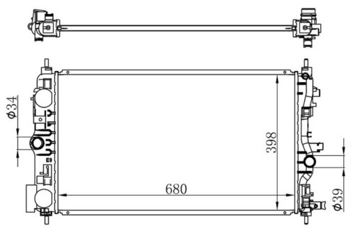 Radyatör Brazing Astra J 09 2.0cdtı Mek Ac Klimasız 680x398x26 - 1300346