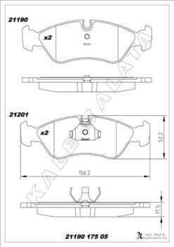 Ön Balata Astra F 91-98 Calıbra-omega-vectra A 1.8-2.0 88-95 - 1605808-1605089-1605911-WVA21190