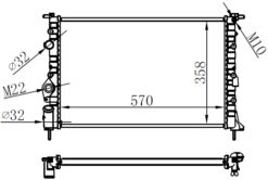 Radyatör Brazing Mgn 1.6i-2.0i 96-99 -2.0i 99 Scenıc I 1.9dtı-dcı 99-03 Klimasız Mek 570x358x22 - 7702258283-7700838135-7700437266