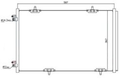 Klima Kondenseri P301-cıtroen C-elysee 1.2 Vti-1.6 Vti-1.6 Hdi 11/12 587x367x16 - 9674994280