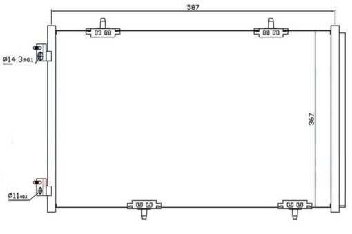 Klima Kondenseri P301-cıtroen C-elysee 1.2 Vti-1.6 Vti-1.6 Hdi 11/12 587x367x16 - 9674994280