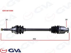 Komple Aks Sağ/sol Renault 12 654mm - 7701348085-7701498786