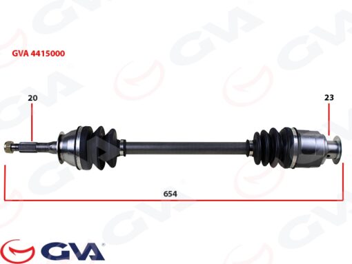 Komple Aks Sağ/sol Renault 12 654mm - 7701348085-7701498786