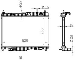 Motor Su Radyatoru Fıesta 1.4tdcı 1.6tdcı 1.5tdcı 08 B Max 1.5tdcı 1.6tdcı 12 Transıt Courıer 1.5tdcı 1.6tdcı 14 350 558 18 - 8V518005DG-8V518005DF-1516268