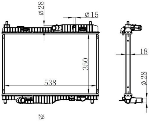 Motor Su Radyatoru Fıesta 1.4tdcı 1.6tdcı 1.5tdcı 08 B Max 1.5tdcı 1.6tdcı 12 Transıt Courıer 1.5tdcı 1.6tdcı 14 350 558 18 - 8V518005DG-8V518005DF-1516268