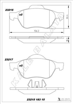 Ön Fren Balatası Renault Laguna Iı 01 05 Laguna Iıı 07 15 Megane Iı 02 - 7701206598-7701208183-7701209808