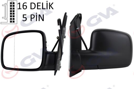 Dış Dikiz Aynası Sol Caddy 04 Elektrikli Isıtmalı Asferik 5 Fiş Vm-375ehal - 2K1857507A9B9