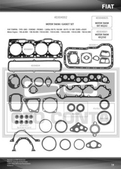 Motor Takım Contası Slx Tipo Tmpr 304001 Keçeli Subap Lastikli - 5888261