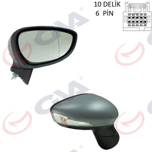 Dış Dikiz Aynası Sol Fıesta 12 17 Elektrikli Isıtmalı Sinyalli Astarlı Asferik 6 Fiş Vm-6326ehpal - C1BB17683DD-1799162