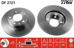 Ön Fren Aynası Boxer I-ıı 94 Jumper I-ıı 94 Ducato I-ıı 94 280x24x5dlxhavalı - 4249.H8-71738905-4246.L2-4246.X9