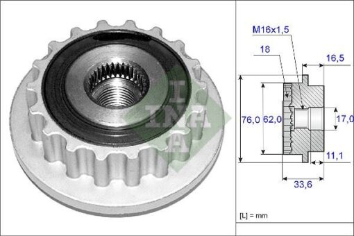 Alternatör Kasnağı Klima Kaplini Transporter T5 2.5 Td-touareg 2.5 Tdı Axd-bpj - 070903201E-070903201C-070903327D