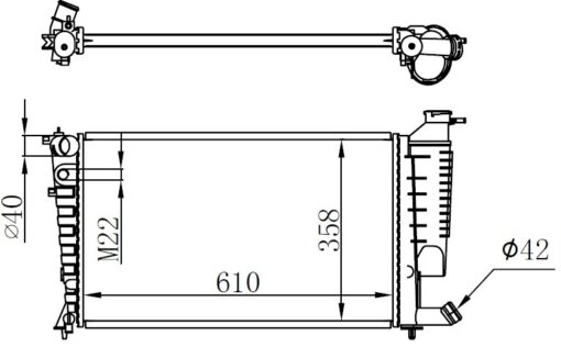 Radyatör Segmanlı Al/mknk Xsara 1.4-1.6-1.8-2.0 98 00-zx92 -peugeot 306 1.4-1.6-1.8 97 98 - 1330.45-1330.C7-1331.CS-9633070580