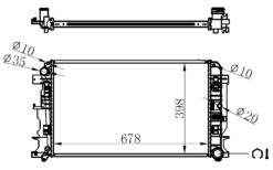 Motor Su Radyatoru Mercedes Sprınter B906 . Vw Crafter 30-35-50 680x388x26 - A9065000002-2E0121253A