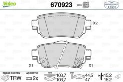 Arka Fren Balata Renault Kadjar 15 Koleos Iı 18 / Nıssan Qashqaı 1.6l Dci R9m Dizel 11- / X-traıl 1.6l Dci T32 12- - 440605889R-440606633R-D40604CA0A