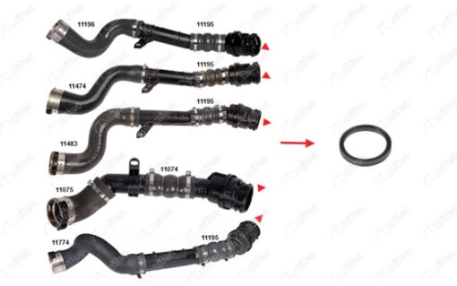 Turbo Borusu Contası Plastik Boru Hariç Ok İle Gösterilen Conta Dacıa Duster Hs 1.5 Dci 4x4 K9k 658-856-858-898 13-18 - 8201313260-8201316998-144604343R
