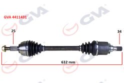 Komple Aks Sol Renault Fluence 09- Megane Iv 1.5 Dci 6 Vites Auto. 632mm - 391016076R-391019932R