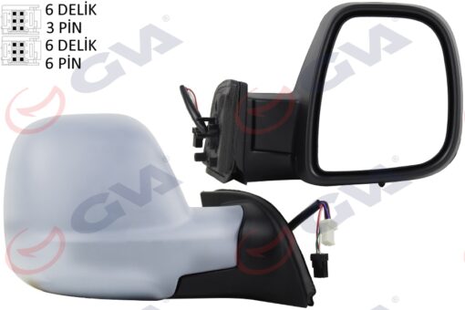 Dış Dikiz Aynası Elektrikli Katlanır Sağ Partner-berlıngo 13- Astarlı Konveks Cam Sensörlü Vm-8118ebpsr - 1608177980 - 1608181080