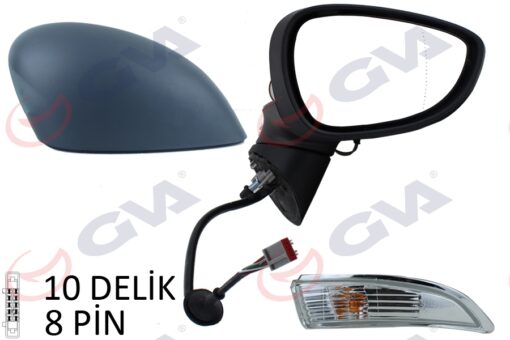 Dış Dikiz Aynası Sağ Fıesta 12 Elektrikli Isıtmalı Katlanır Sinyalli Astarlı Asferik 10 Fiş Vm-6326nebar 1748313 - C1BB17682GA-1594546-1542155-1671414