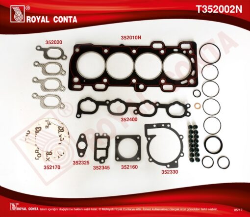 Üst Takım Conta Seti Renault Laguna I 95 01 Safrane Iı 96 01 2.0 16v N7q Volvo S40 95 98 V40 95 04 1.8 2.0 2.0t Skt Sübap Lastikli - 7438610009