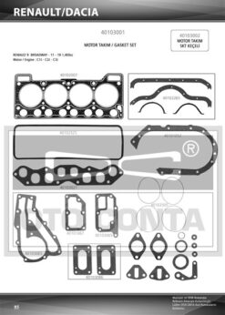 Motor Takım Contası R9 1400 Benzinli Skc 1.40mm / Keçesiz - 7701466417-7701465262